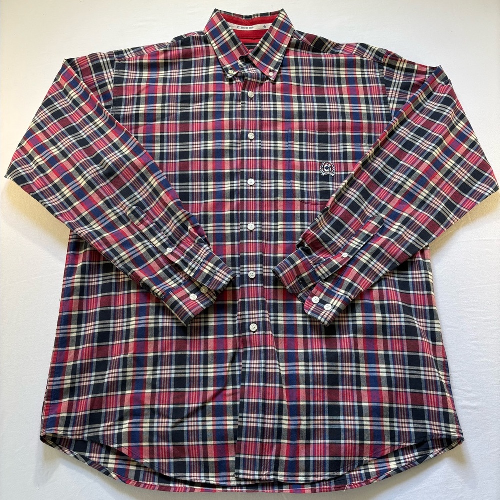 Cinch Men's Long Sleeve Plaid Button Down Shirt, Mens Medium